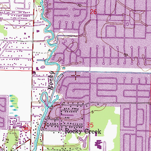 Topographic Map of Town 'n' Country, FL