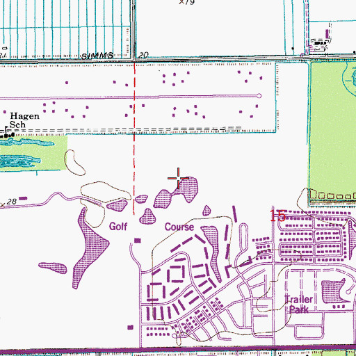 Topographic Map of Villages of Oriole, FL
