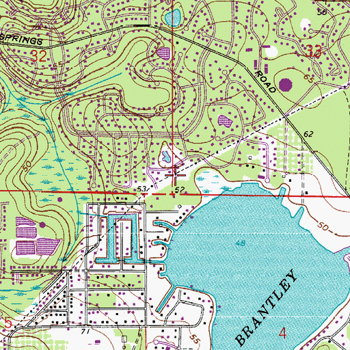 Topographic Map of Wekiva Springs, FL