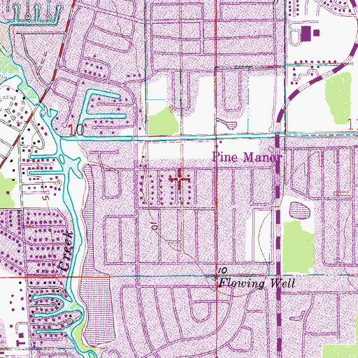 Topographic Map of Whiskey Creek, FL