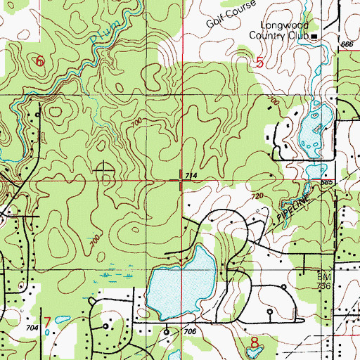 Topographic Map of Willowbrook, IL
