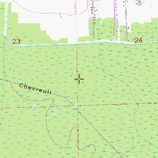 Topographic Map of South Vacherie, LA