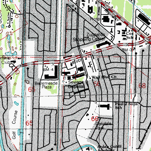 Topographic Map of Timberlane, LA