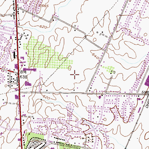 Topographic Map of Long Meadow, MD