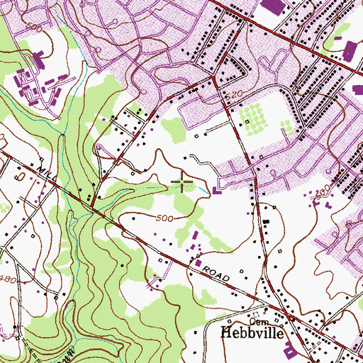 Topographic Map of Milford Mill, MD