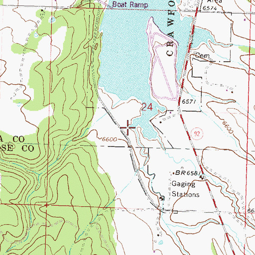 Topographic Map of Iron Creek, CO
