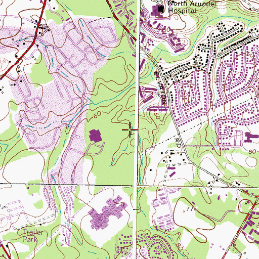 Topographic Map of South Gate, MD