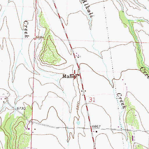 Topographic Map of Maher, CO