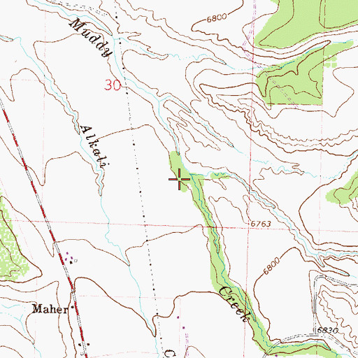 Topographic Map of Doug Creek, CO