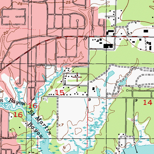 Topographic Map of Saint Martin, MS