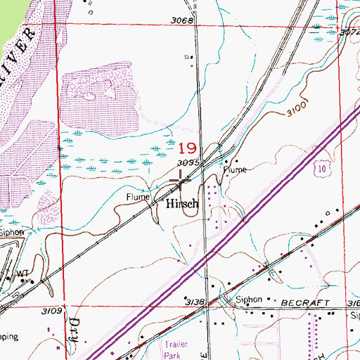 Topographic Map of Lockwood, MT