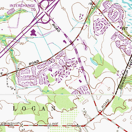 Topographic Map of Beckett, NJ