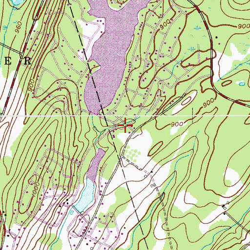 Topographic Map of Crandon Lakes, NJ