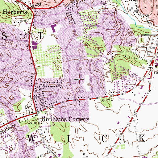 Topographic Map of East Brunswick, NJ