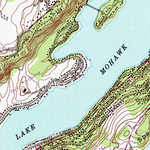 Topographic Map of Lake Mohawk, NJ