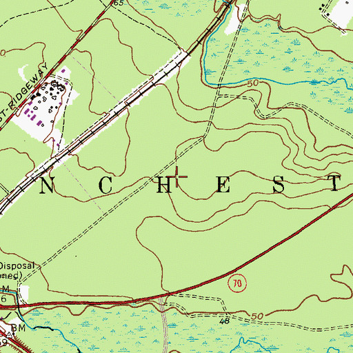 Topographic Map of Leisure Knoll, NJ