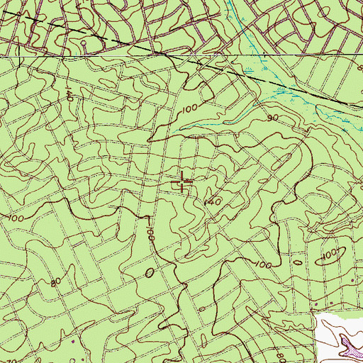 Topographic Map of Ocean Acres, NJ