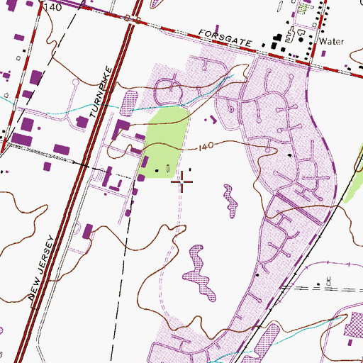 Topographic Map of Rossmoor, NJ