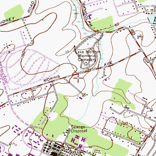 Topographic Map of Society Hill, NJ