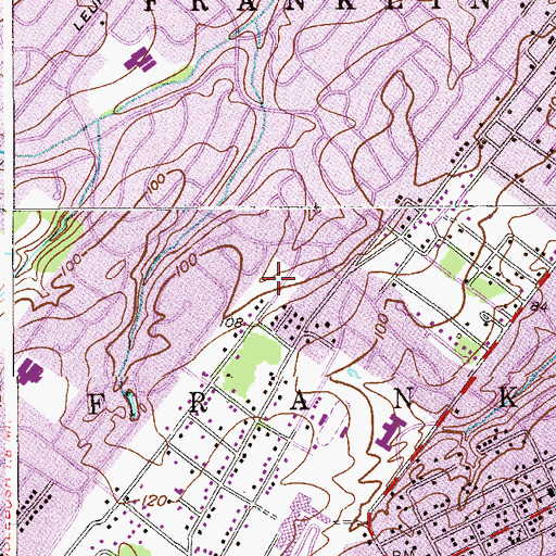 Topographic Map of Somerset, NJ