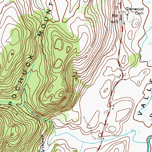Topographic Map of Vernon Valley, NJ