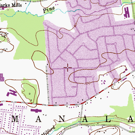 Topographic Map of Yorketown, NJ