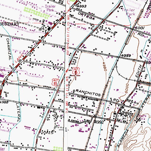 Topographic Map of North Valley, NM