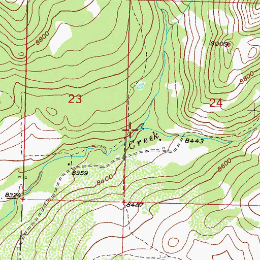 Topographic Map of North Dyer Creek, CO
