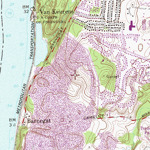 Topographic Map of Crown Heights, NY