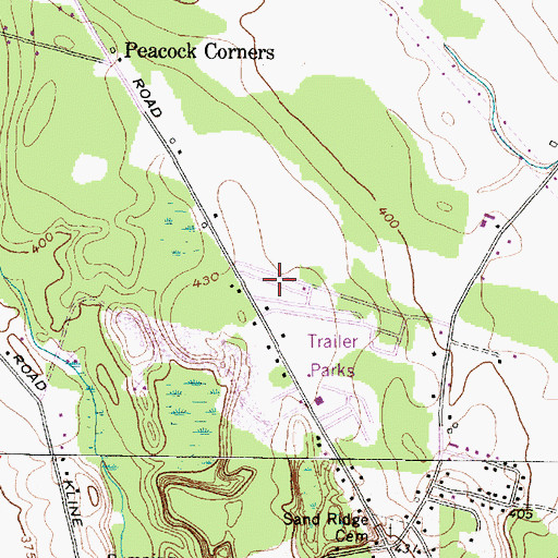 Topographic Map of Sand Ridge, NY