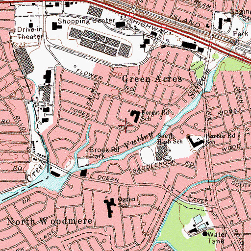 Topographic Map of South Valley Stream, NY