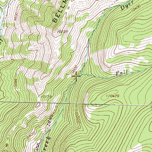 Topographic Map of Fall Creek, CO
