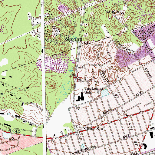 Topographic Map of Wheatley Heights, NY