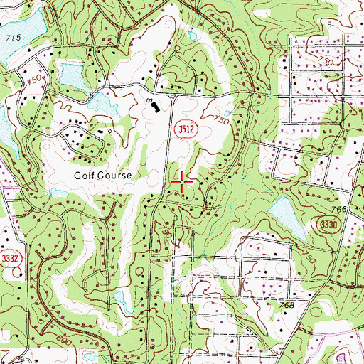 Topographic Map of Forest Oaks, NC