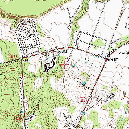 Topographic Map of Mar-Mac, NC