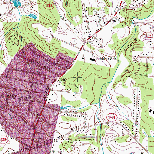 Topographic Map of North Hickory, NC