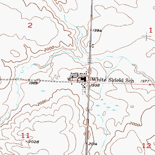 Topographic Map of White Shield, ND