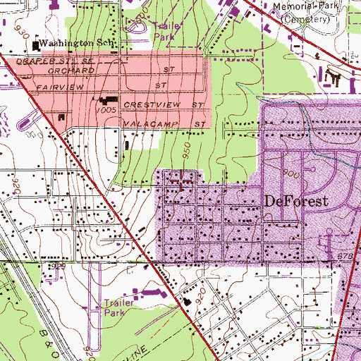 Topographic Map of Bolindale, OH