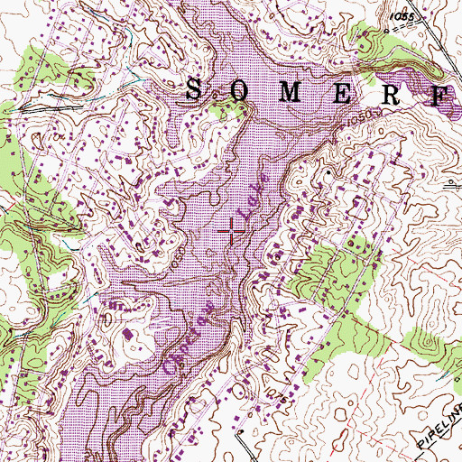 Topographic Map of Choctaw Lake, OH
