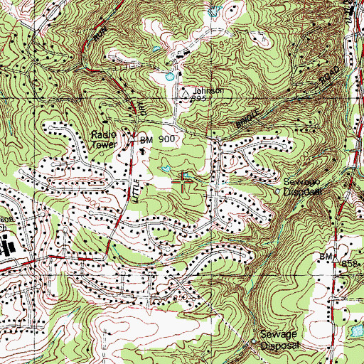 Topographic Map of Dry Run, OH