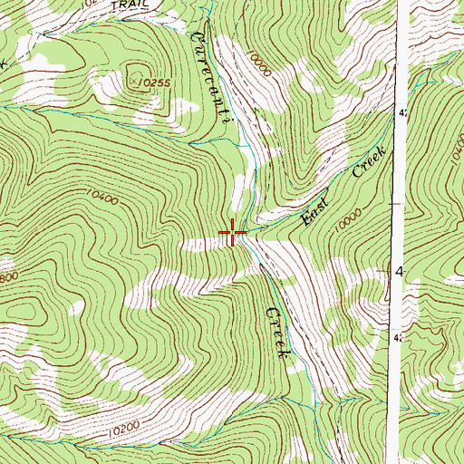 Topographic Map of East Creek, CO