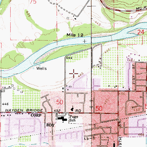 Topographic Map of North Springfield, OR