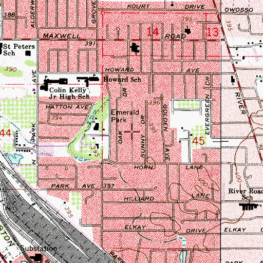 Topographic Map of River Road, OR