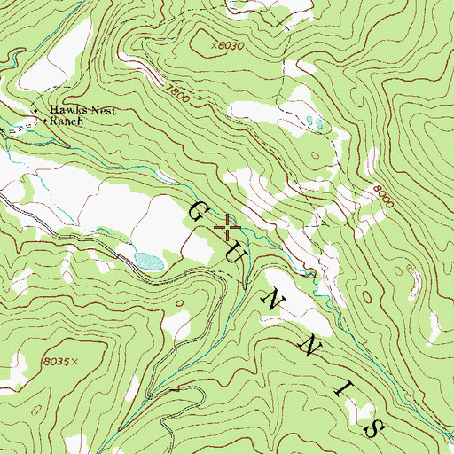 Topographic Map of Virginia Creek, CO