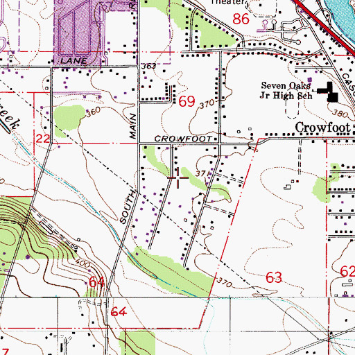 Topographic Map of South Lebanon, OR
