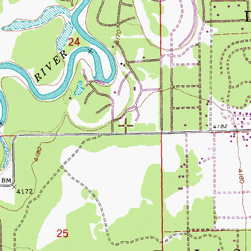 Topographic Map of Three Rivers, OR