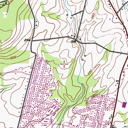 Topographic Map of Amity Gardens, PA