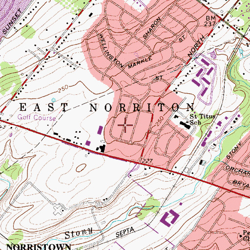 Topographic Map of East Norriton, PA