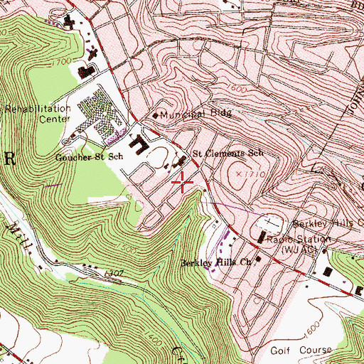 Topographic Map of Elim, PA