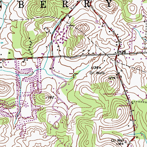 Topographic Map of Fox Run, PA